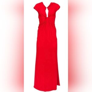 NWT Jill Stuart Scarlet Front Tie Silk Dress 10